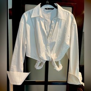 Zara Medium, White button down shirt